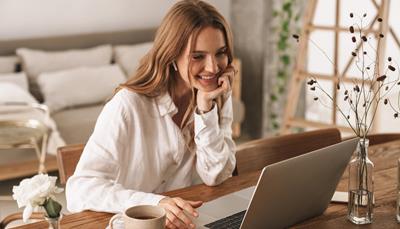 Woman on a laptop