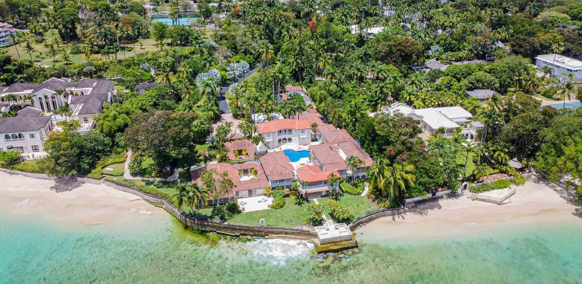Aerial view of Paradise Found, Barbados, Caribbean