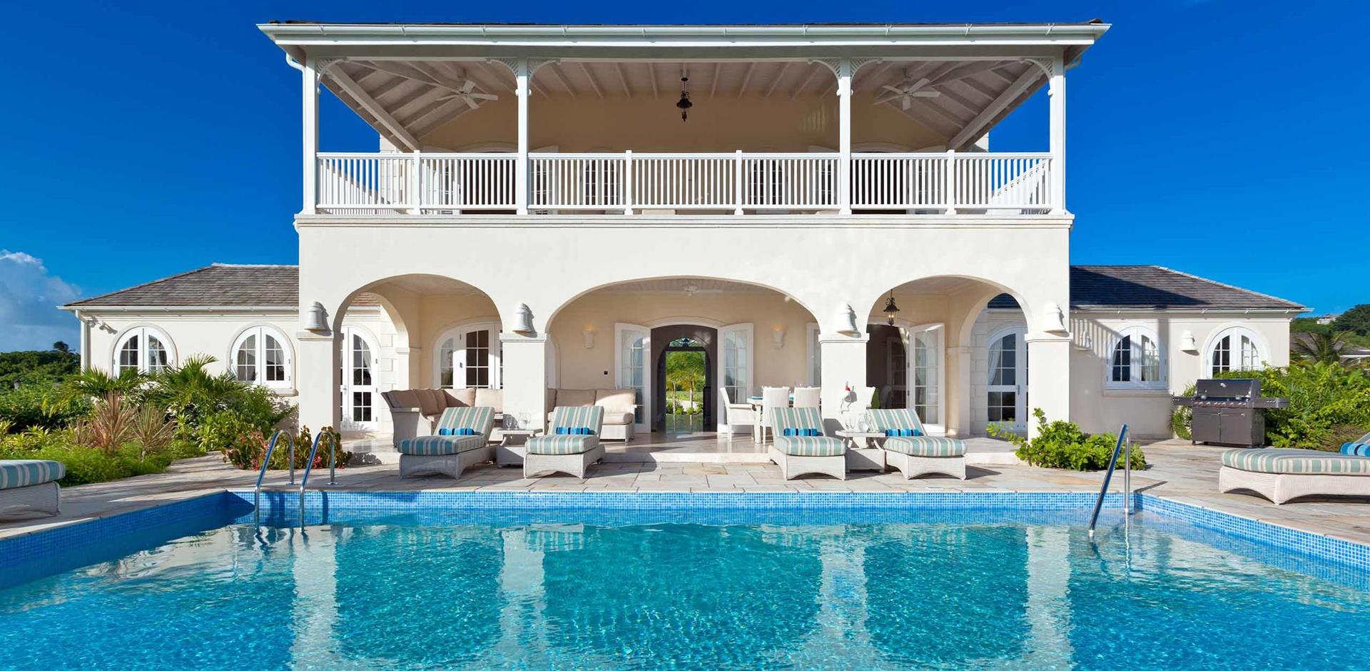 Pool area, Ridgeway House, Barbados, Caribbean