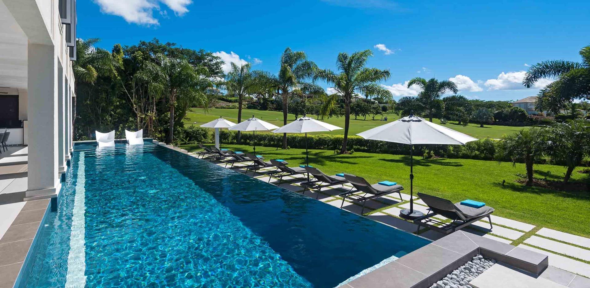 Pool area, Villa Turquoise, Barbados, Caribbean