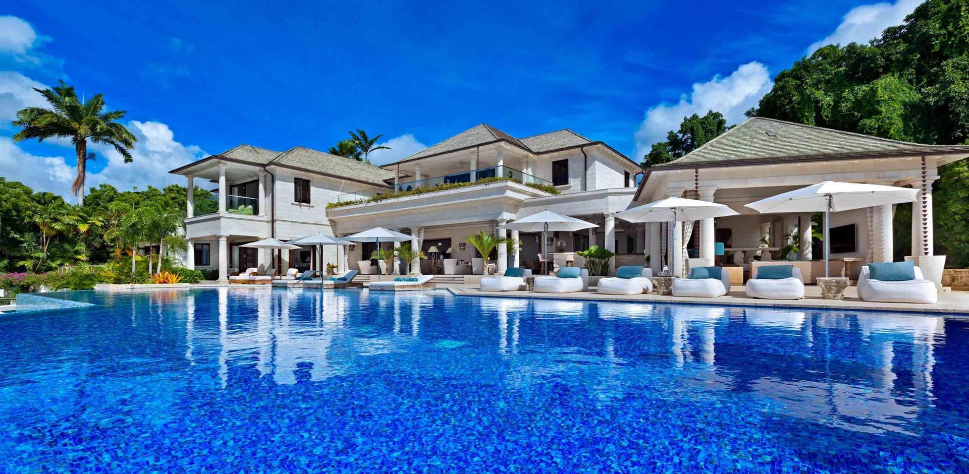 Pool area, Whispering Waters, Barbados, Caribbean
