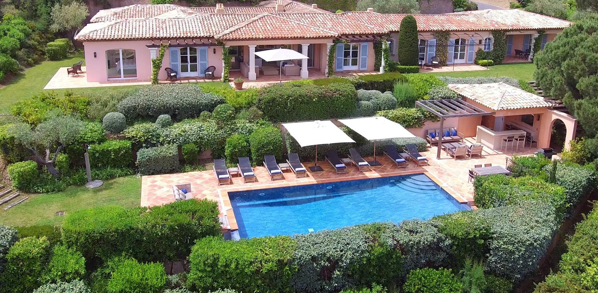 Aerial view, Villa Lotus, La Reserve, Ramatuelle, Saint Tropez