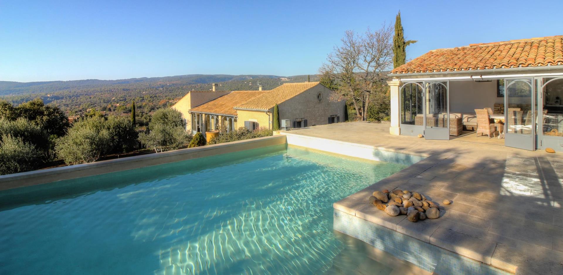 Pool area, La Borie, Provence