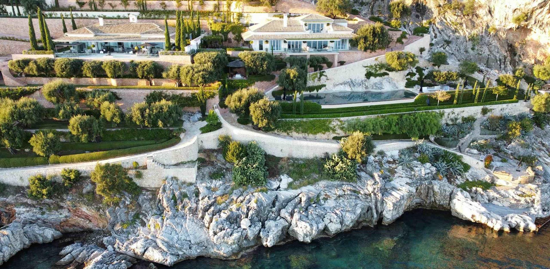 Aerial view of the Lyra Estate, Corfu, Greece