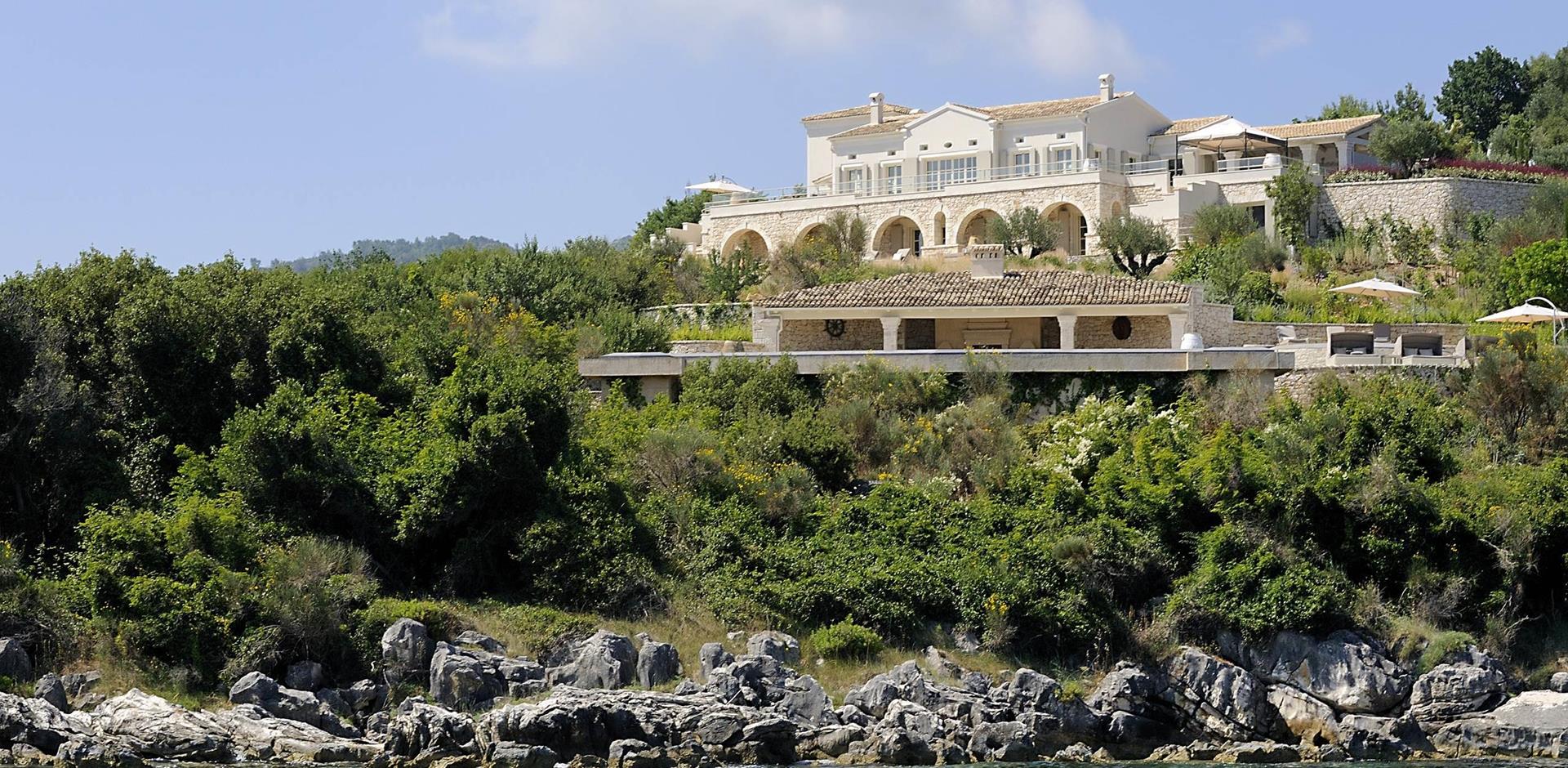 View from sea, Pearla Estate, Corfu