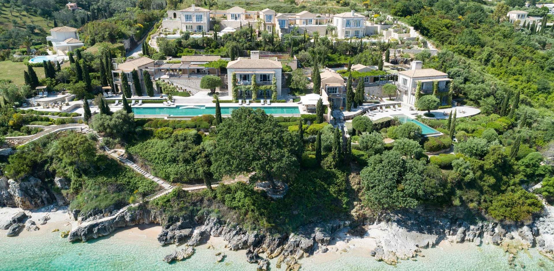 Aerial, Villa Agua, Corfu, Greece