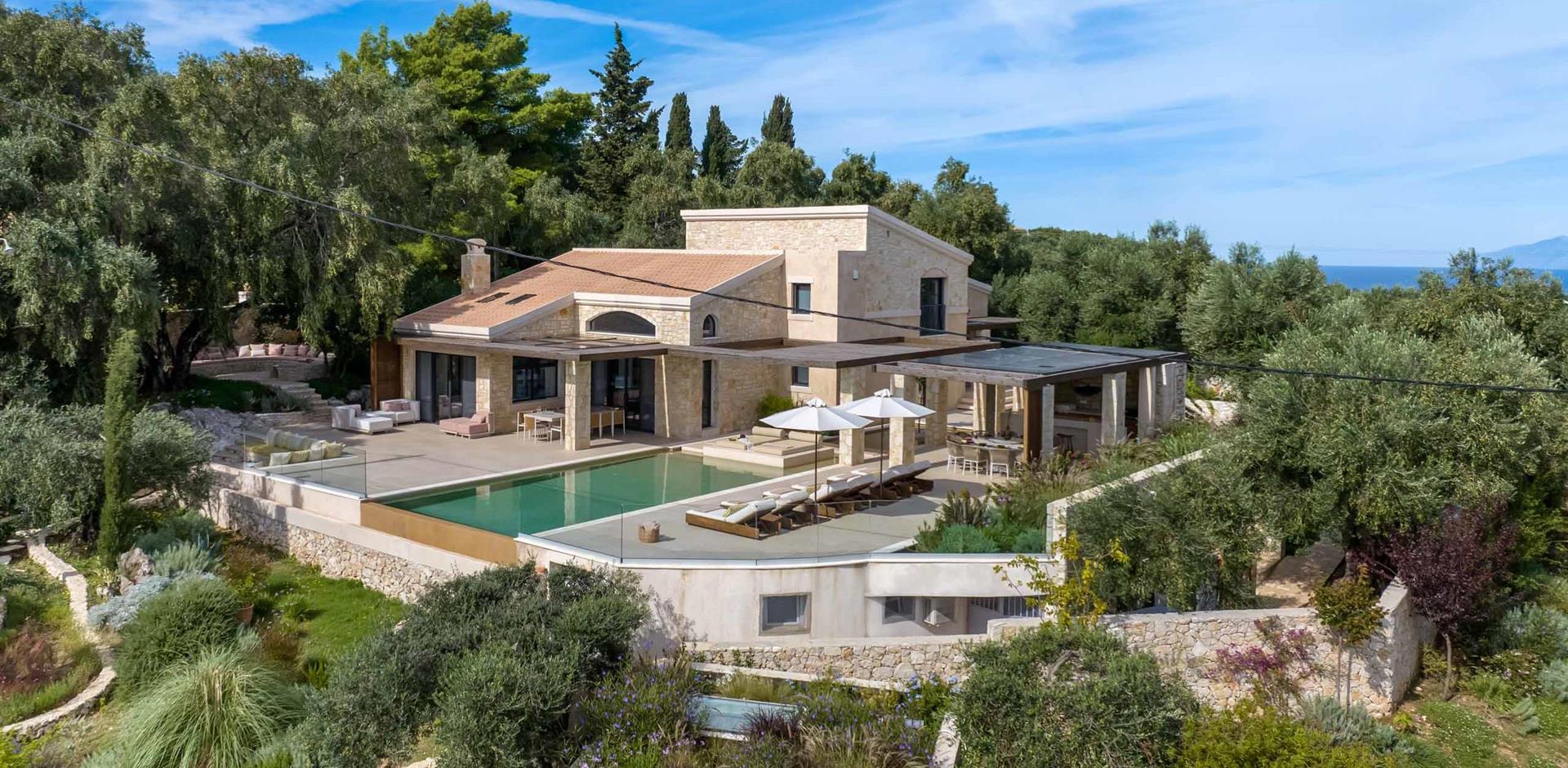 Aerial view, Villa Adonis, Corfu