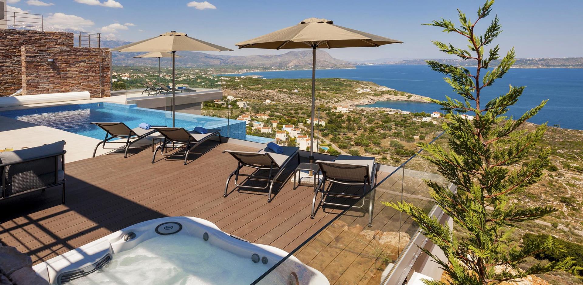 Outdoor Hot Tub, Villa Aleena, Crete