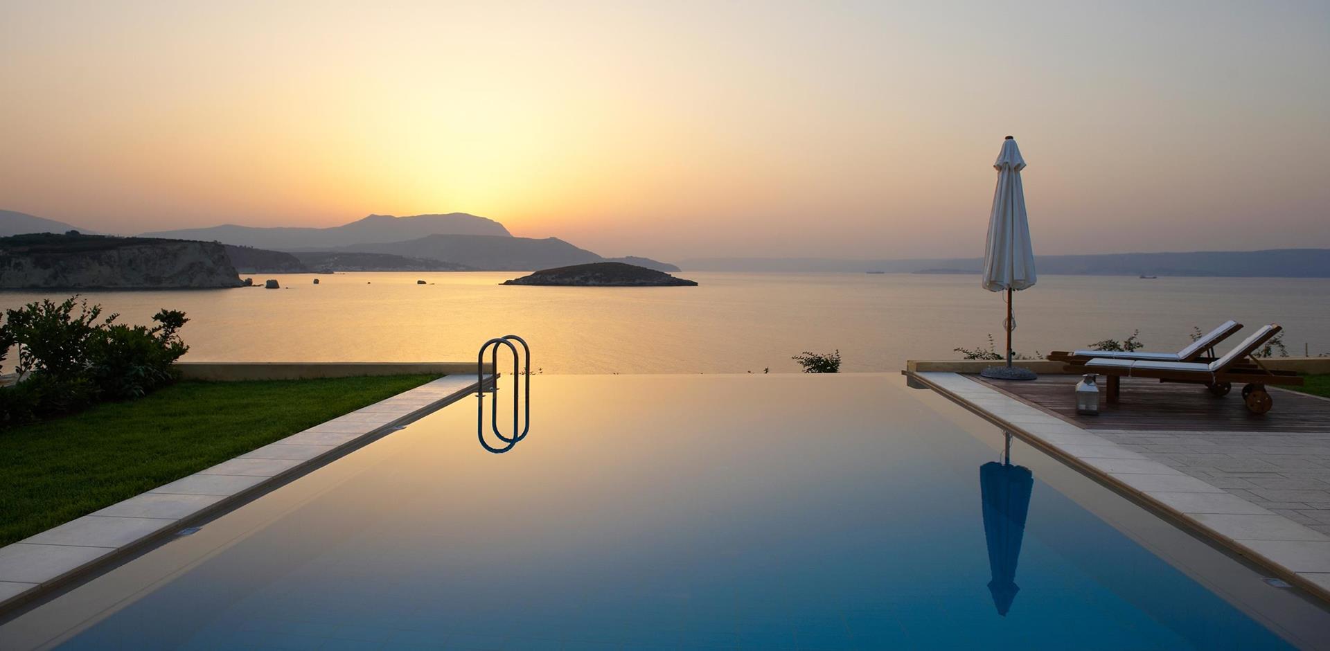 Infinity Pool, Villa Anemos, Crete