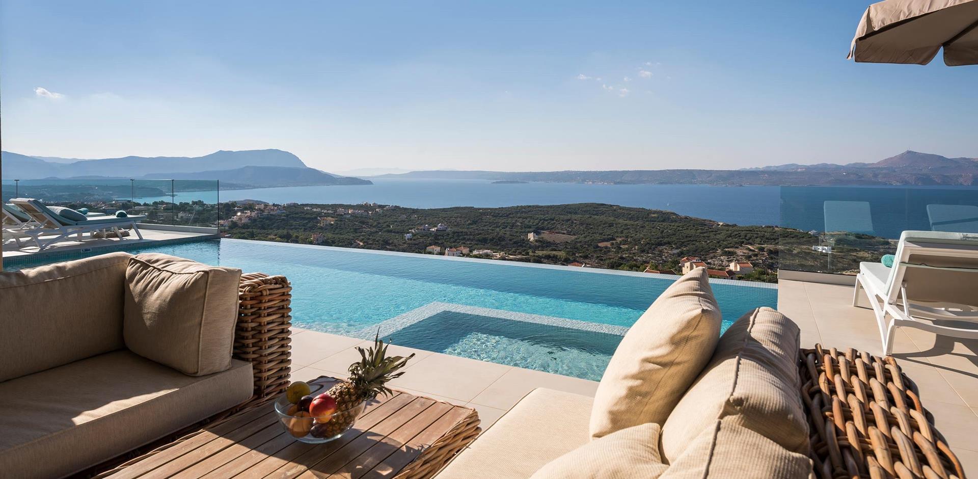 Lounge Area Overlooking The Pool, Villa Michaela, Crete