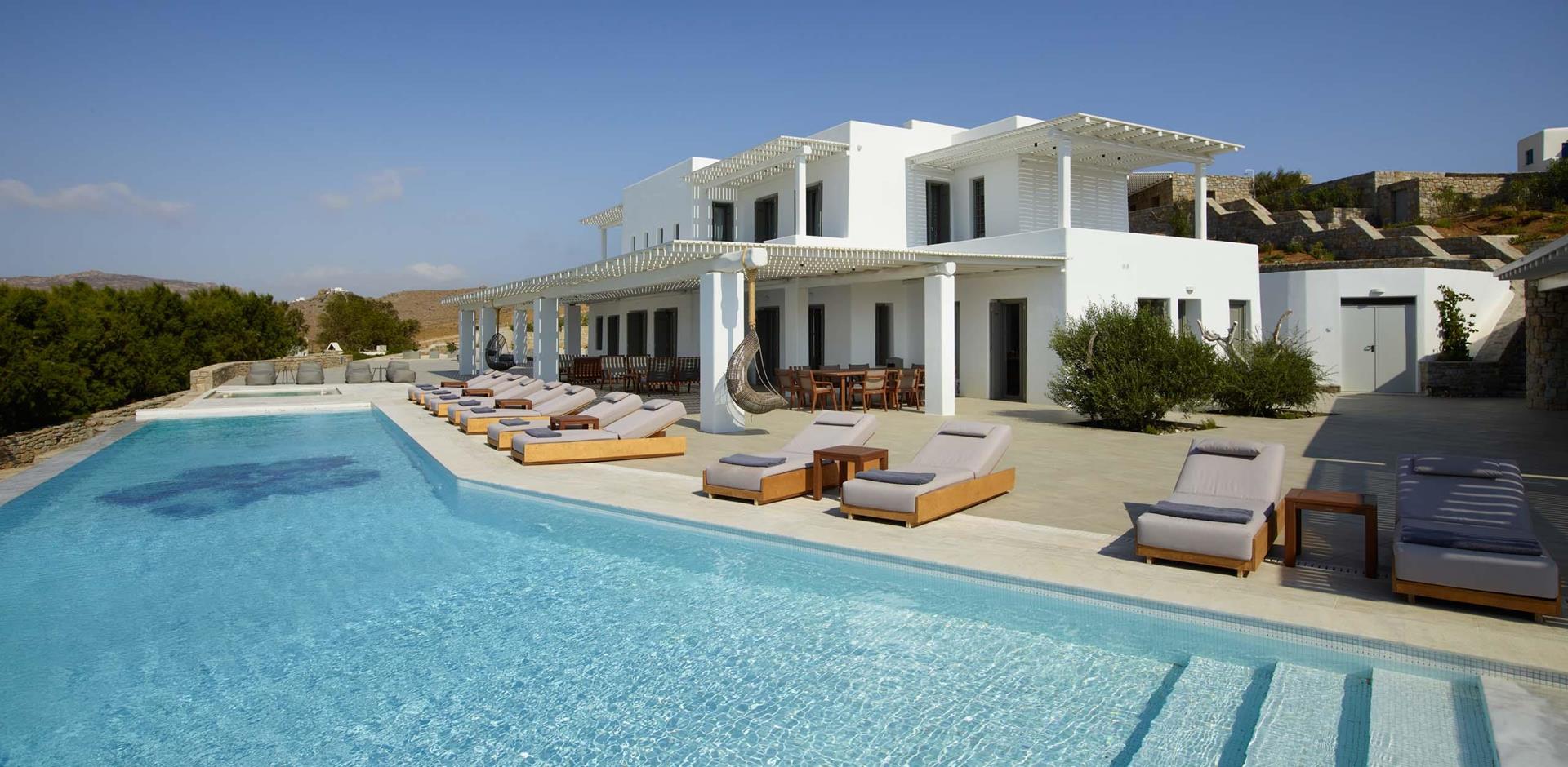 Pool area, Villa Jem, Mykonos, Greece, Europe