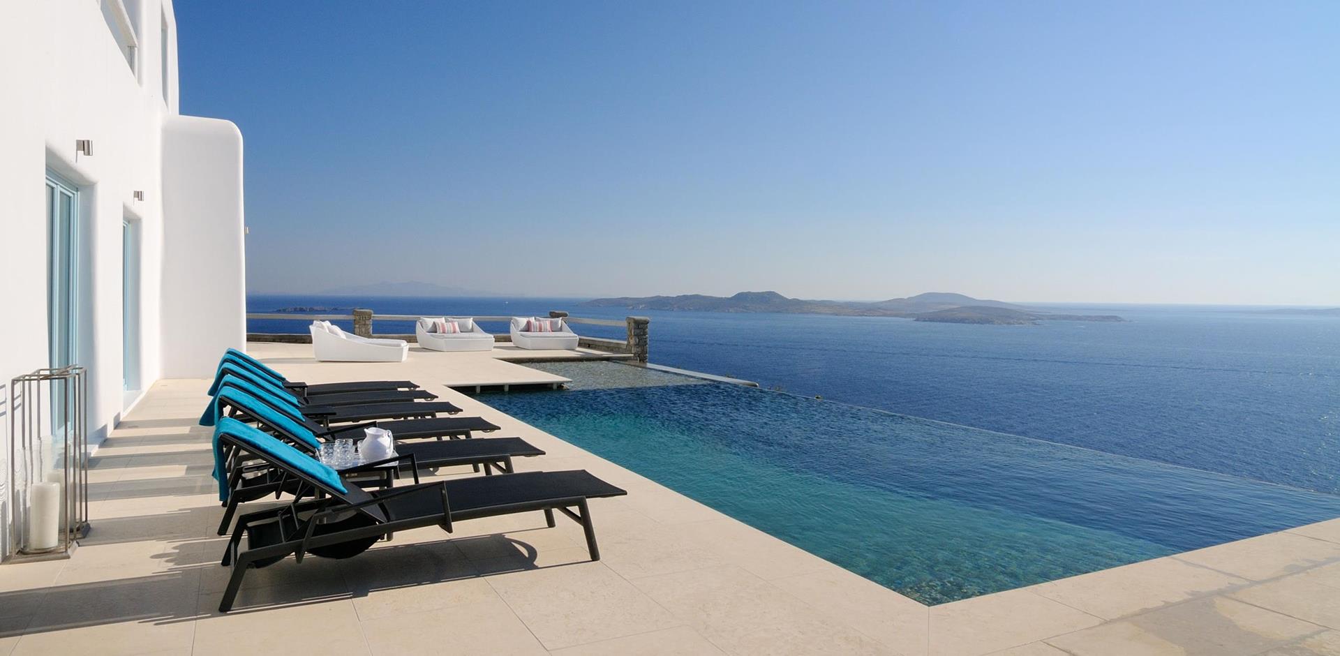 Pool area, Villa Maia, Mykonos, Greece, Europe