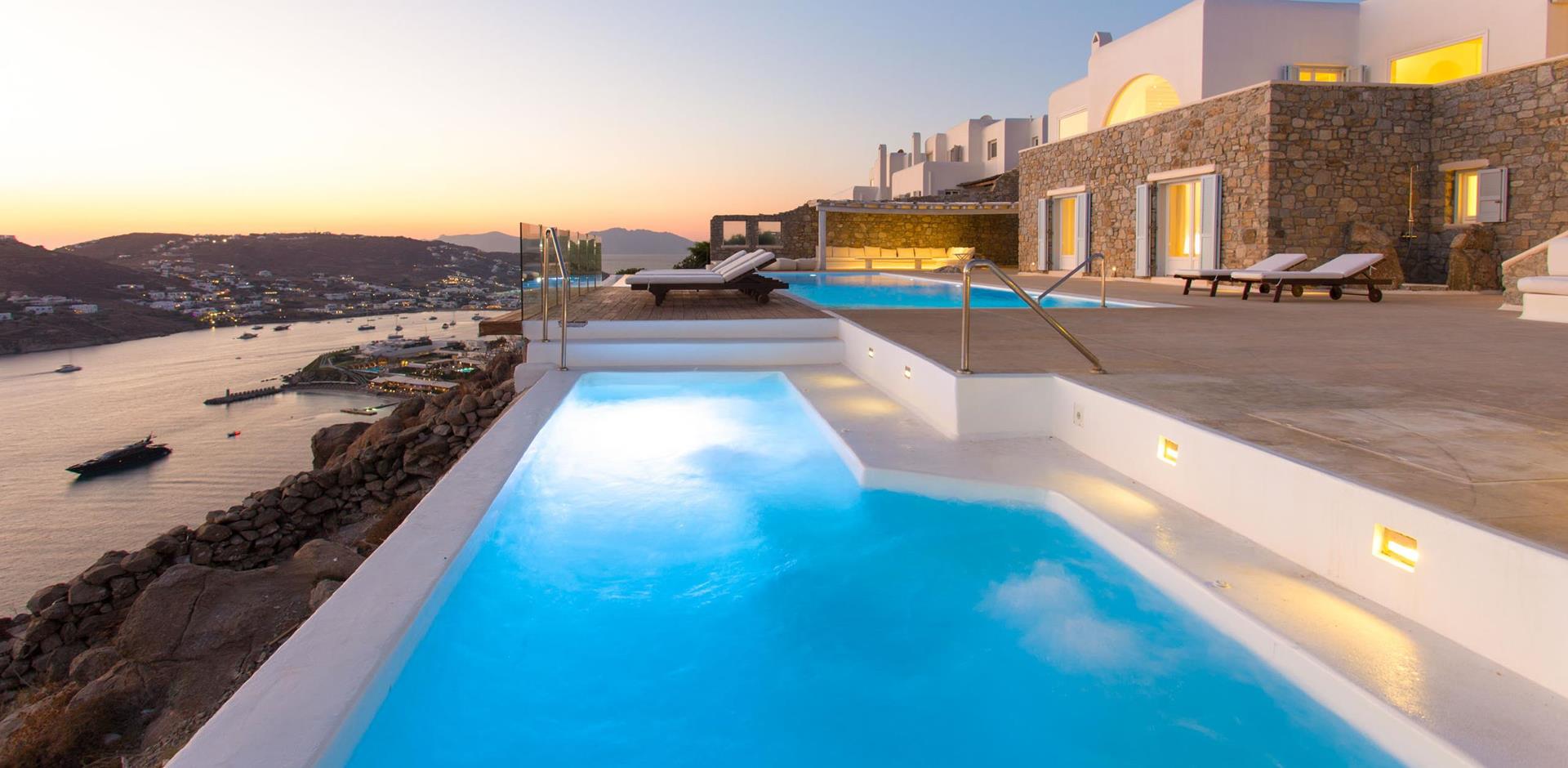 Pool area, Villa Moon, Mykonos, Greece, Europe