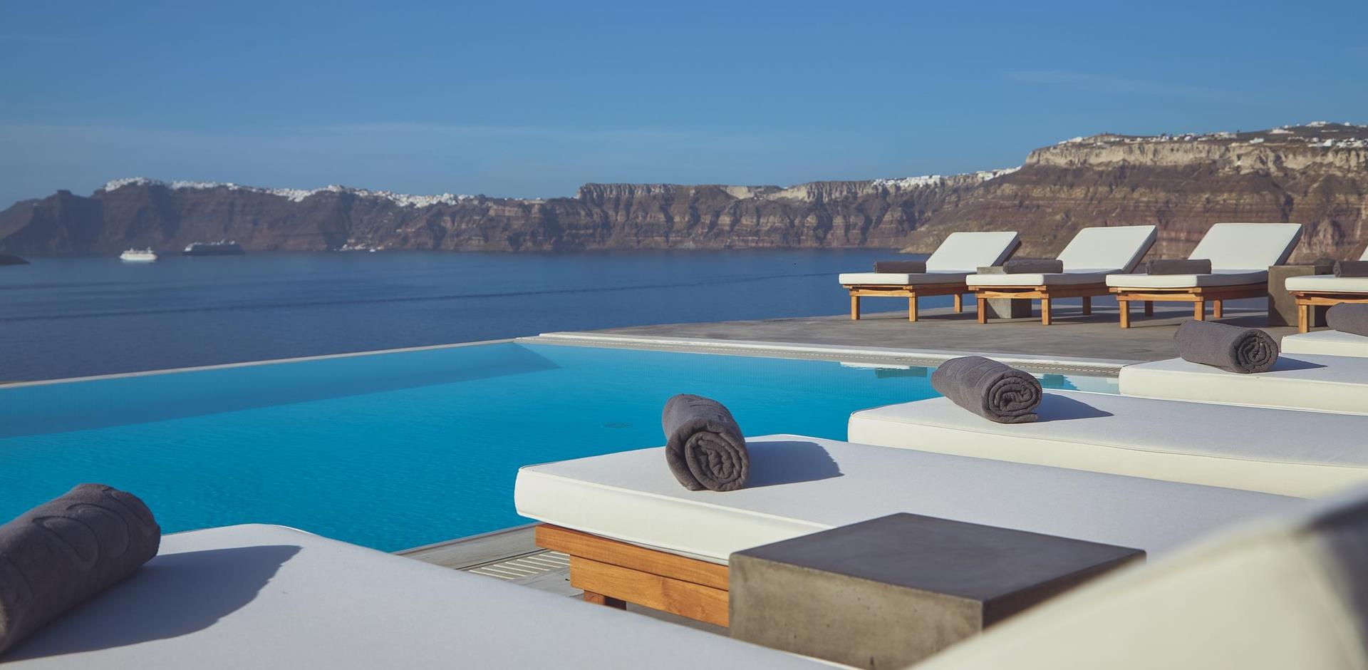 Pool Lounge Area, Kalokairi Residence, Santorini