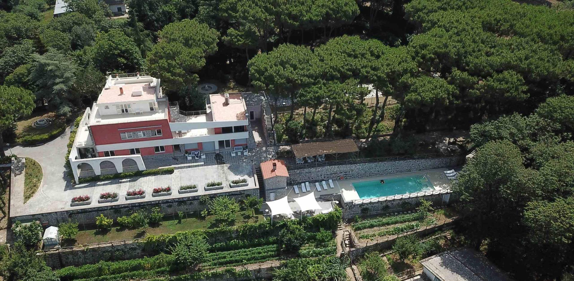 Aerial shot, Villa Azzurra, Sorrento