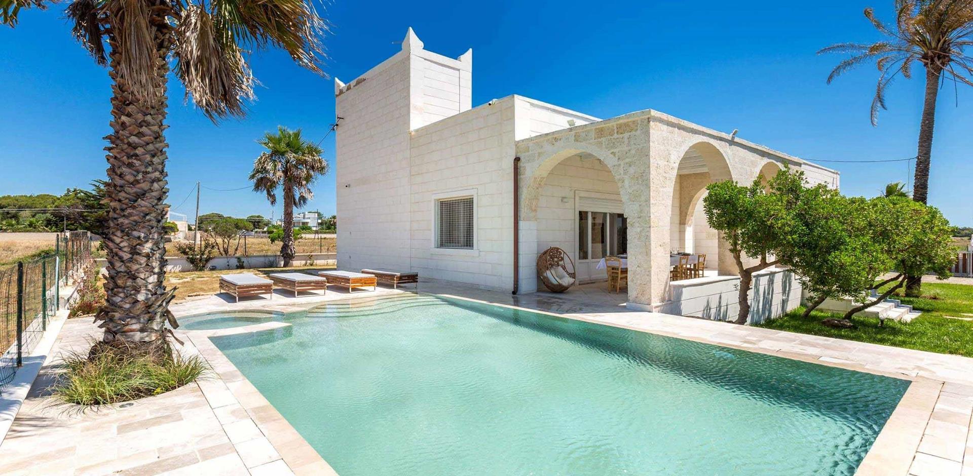 Pool area, Casa Campomarino, Puglia, Italy, Europe