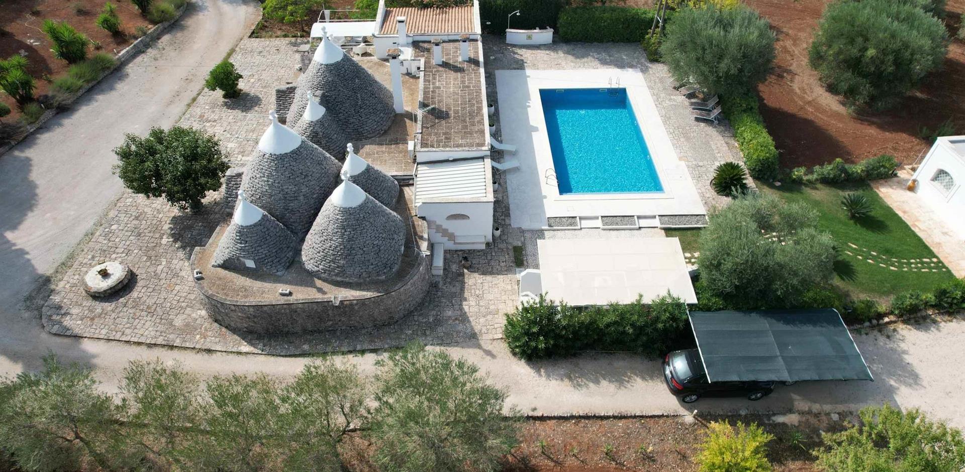 Overhead, Trullo Ceglie, Puglia, Italy