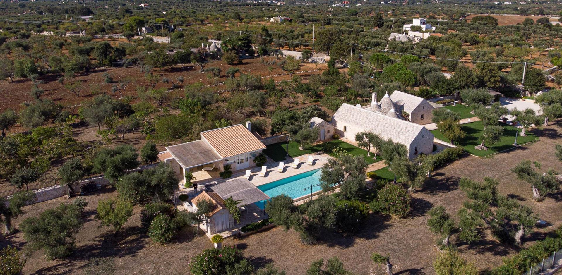 Aerial View, Trullo Fiorita, Puglia