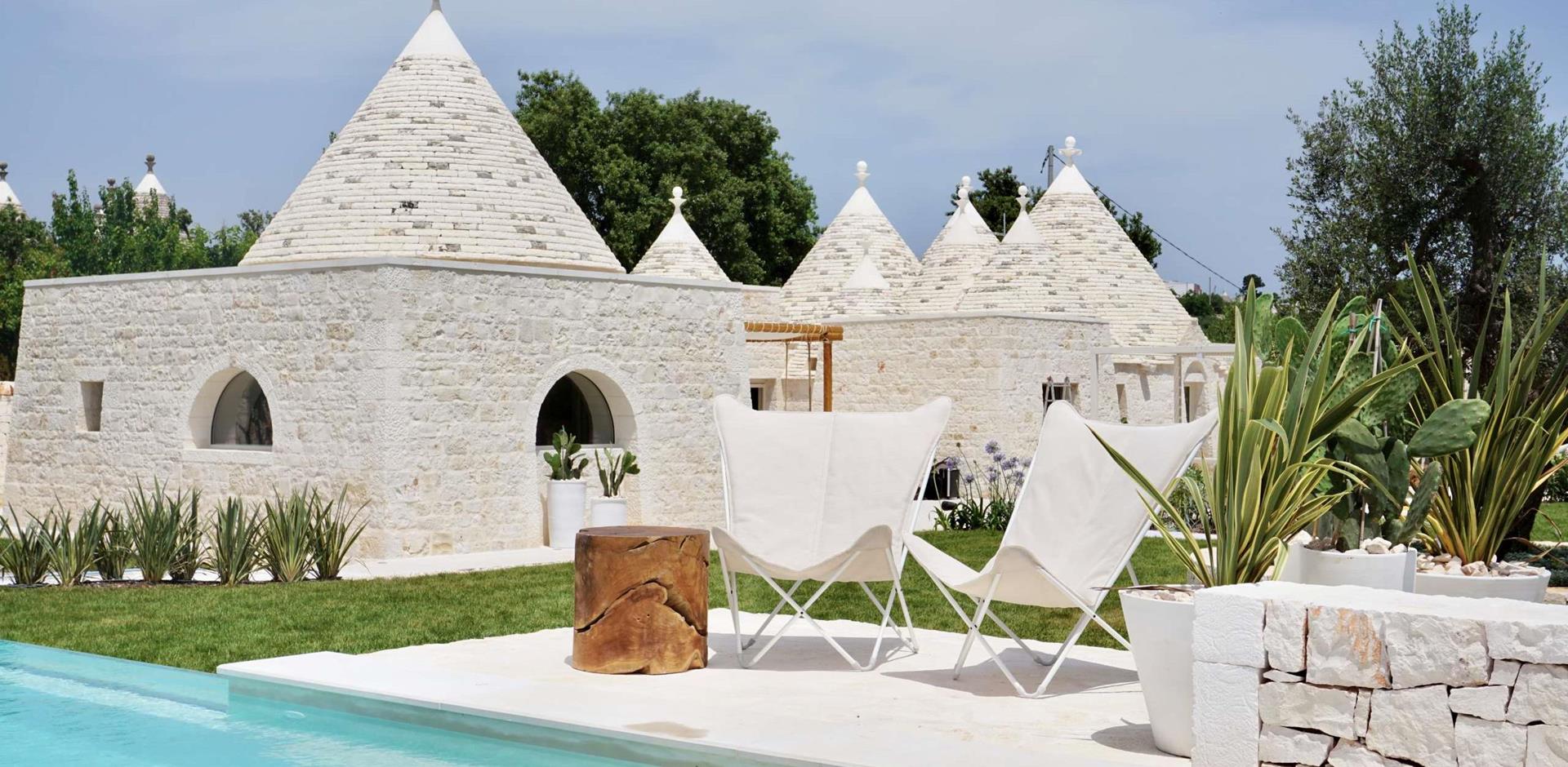 Aerial view, Trullo Pomo, Puglia, Italy