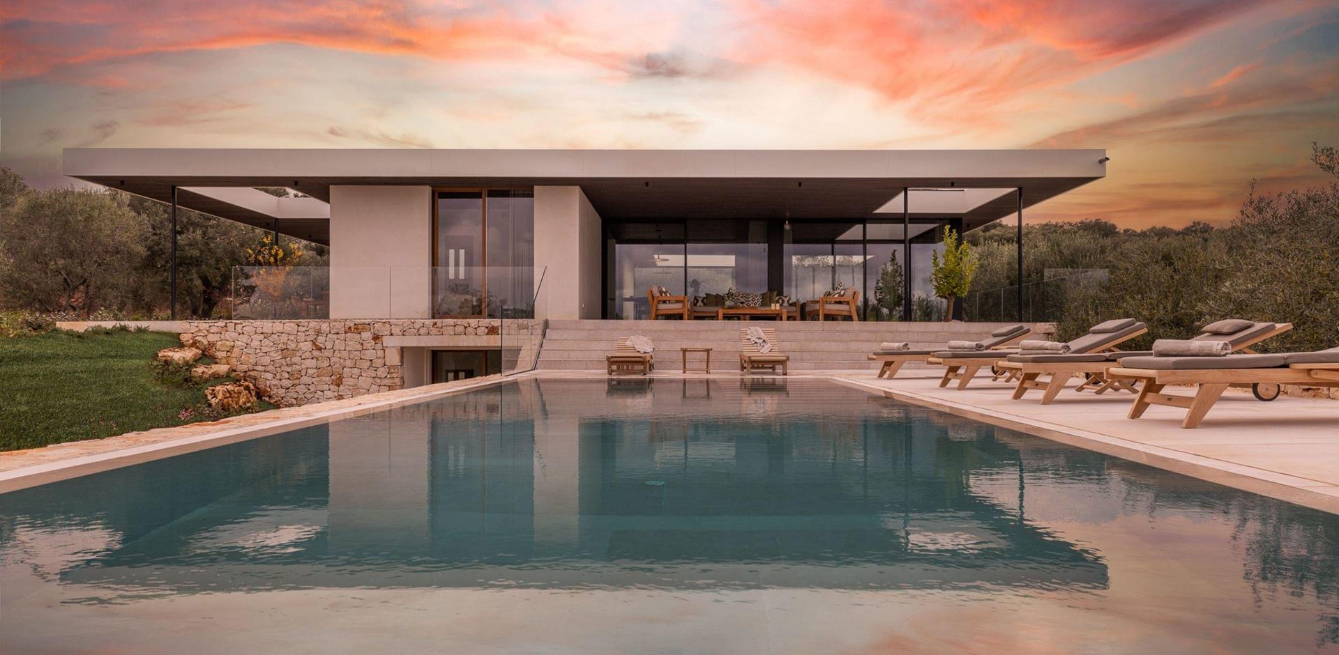 Pool area, Villa Nova, Puglia, Italy, Europe
