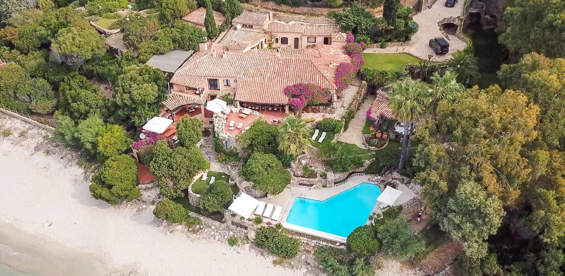 Aerial view, Villa Dieci Stelle, Sardinia, Italy