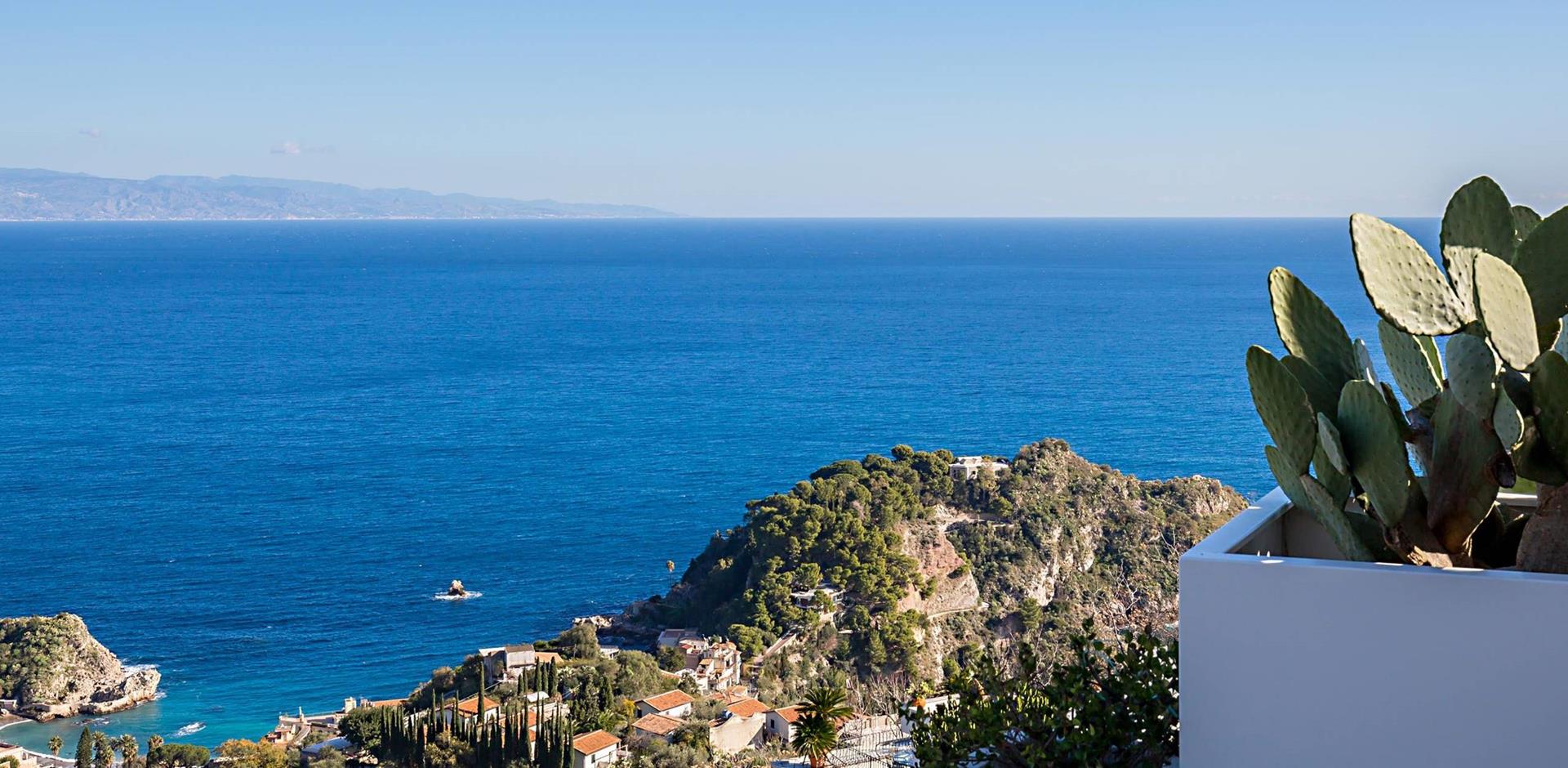 Rocky coastal terrain near Palazzo La Palmetta, Sicily, Italy, Europe