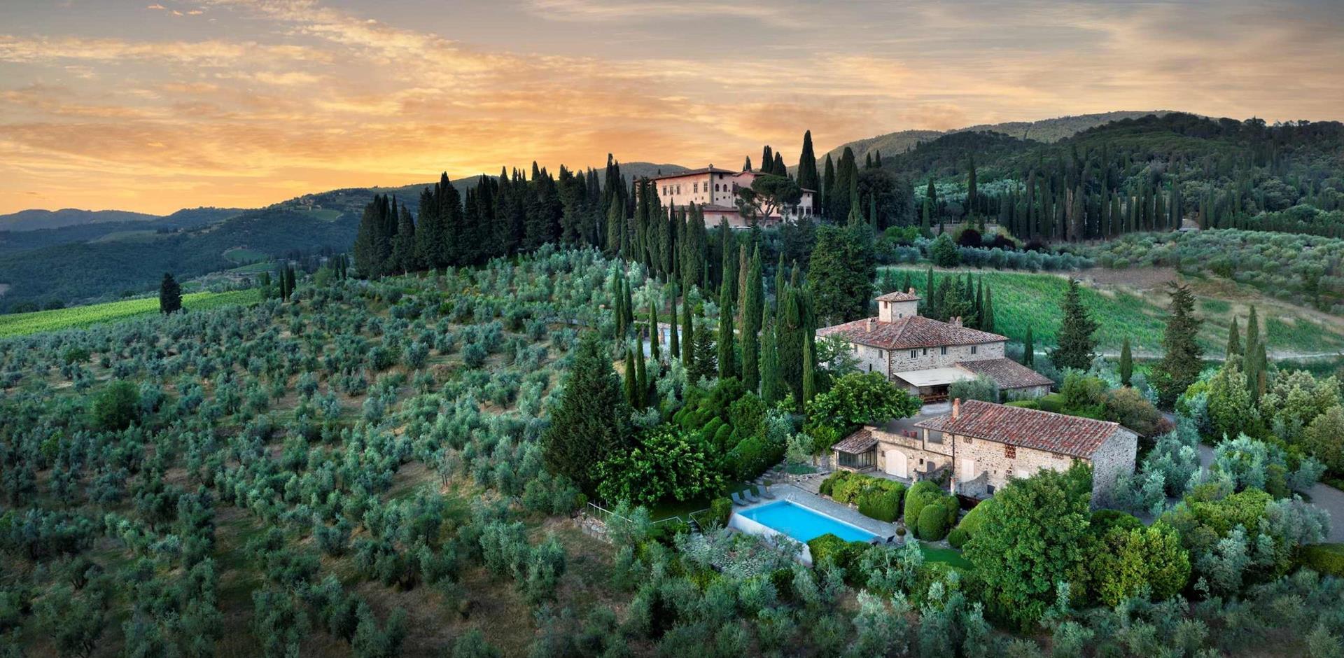 Aerial, Podere Gherardini, Tuscany, Italy