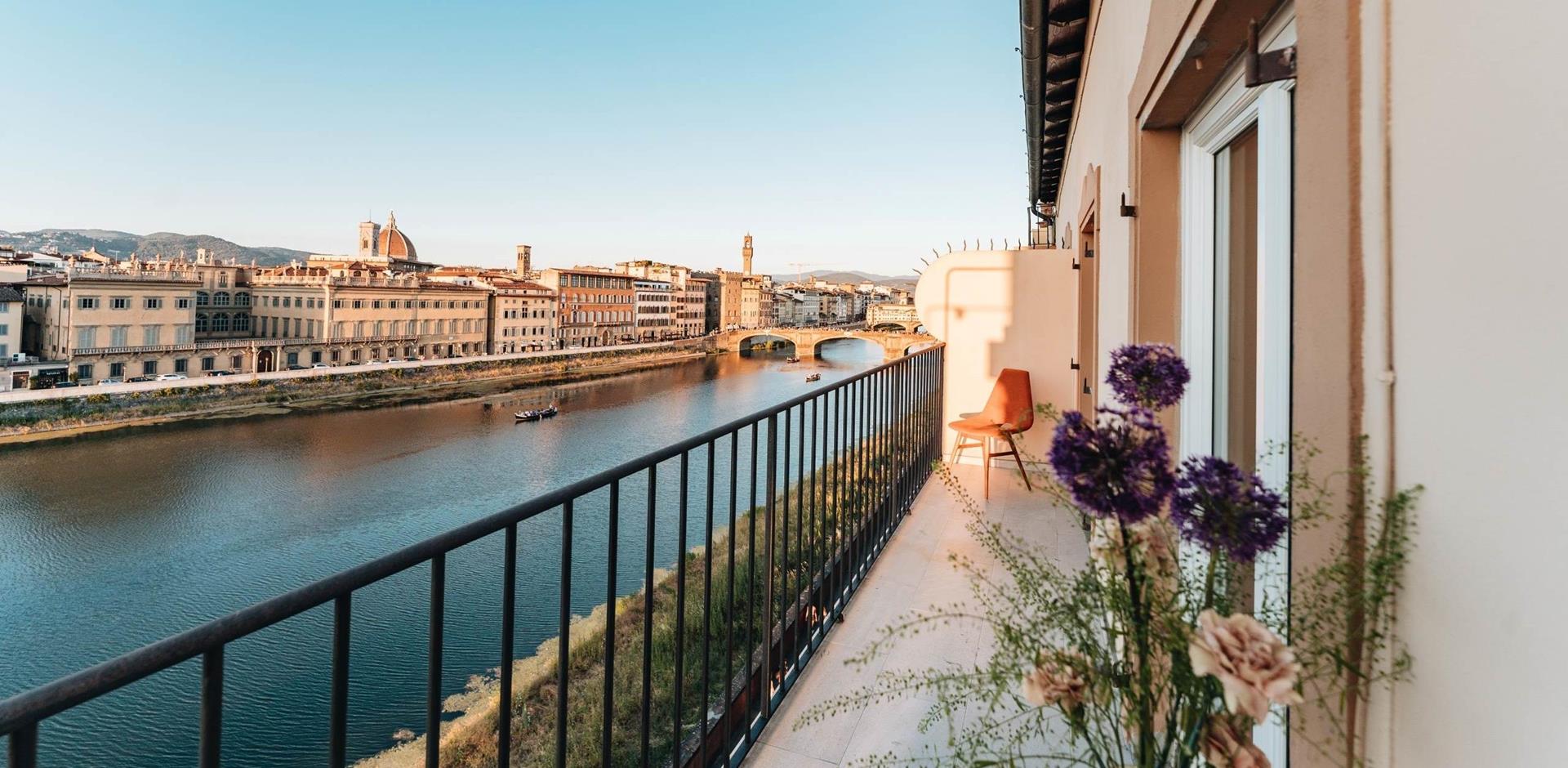 Exterior, River View, Florence, Tuscany, Italy, Europe