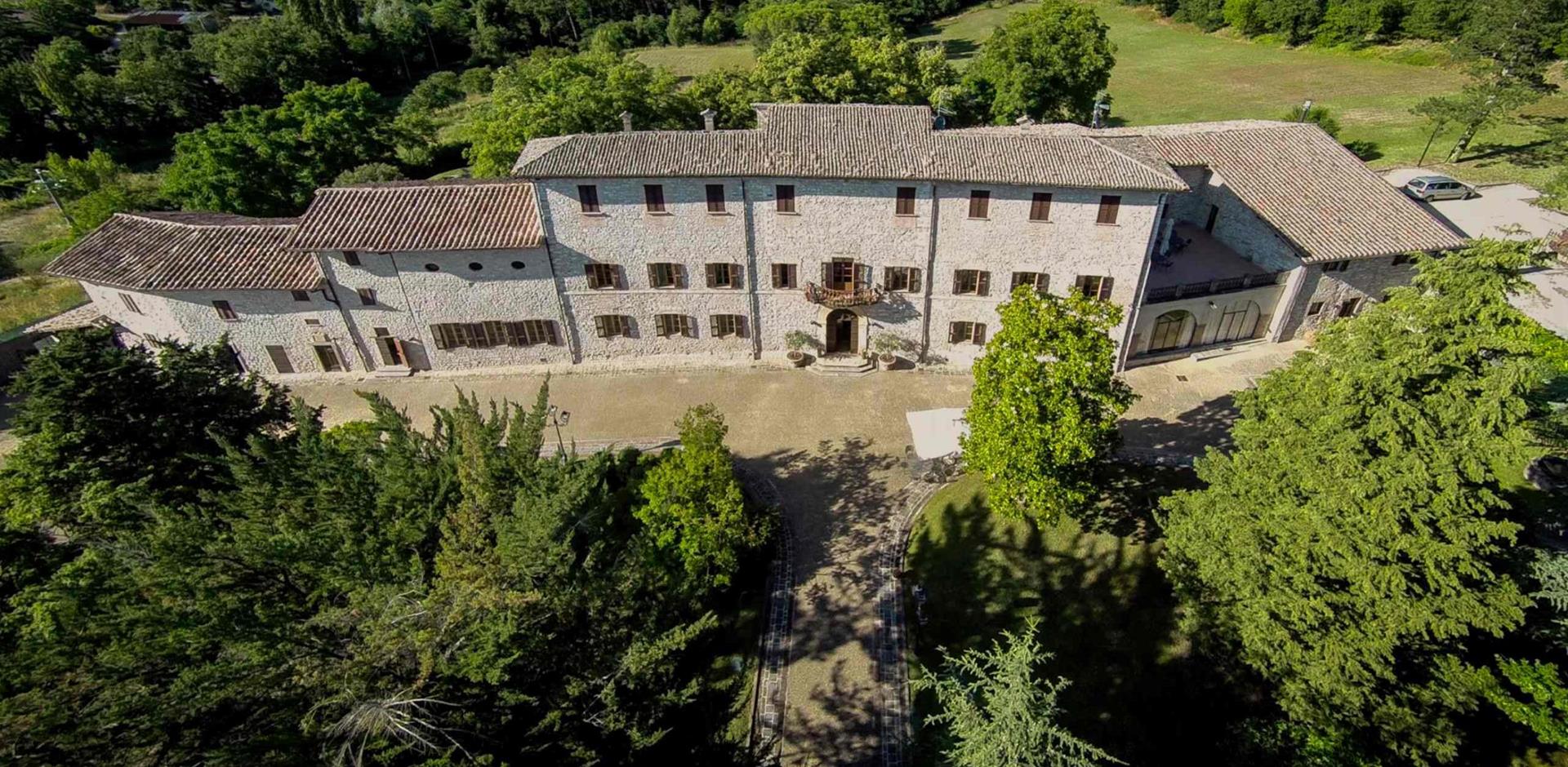 Aerial view, Villa Lupo, Umbria