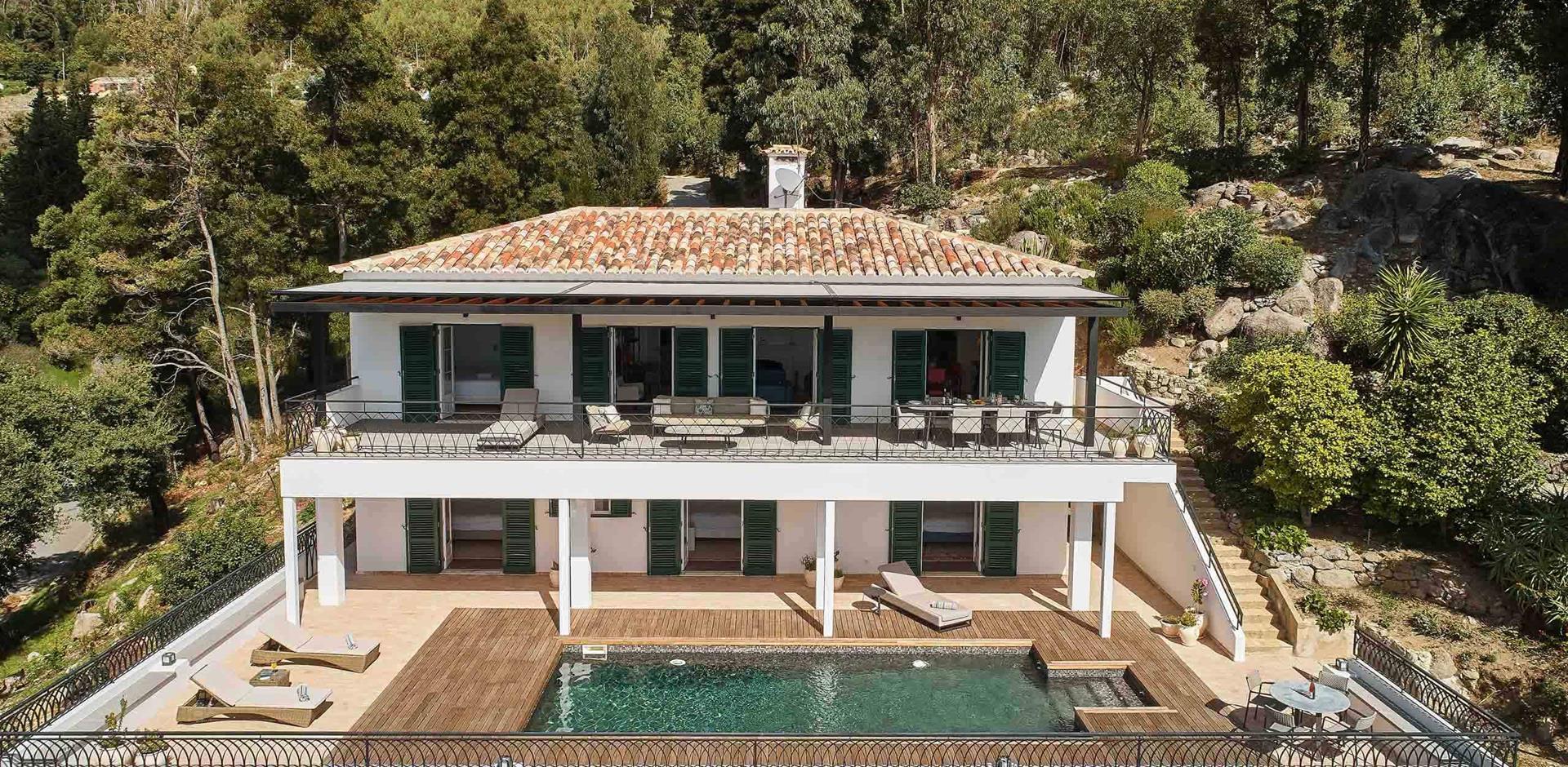 Aerial view of Casa Miradouro, Monchique, Algarve, Portugal, Europe