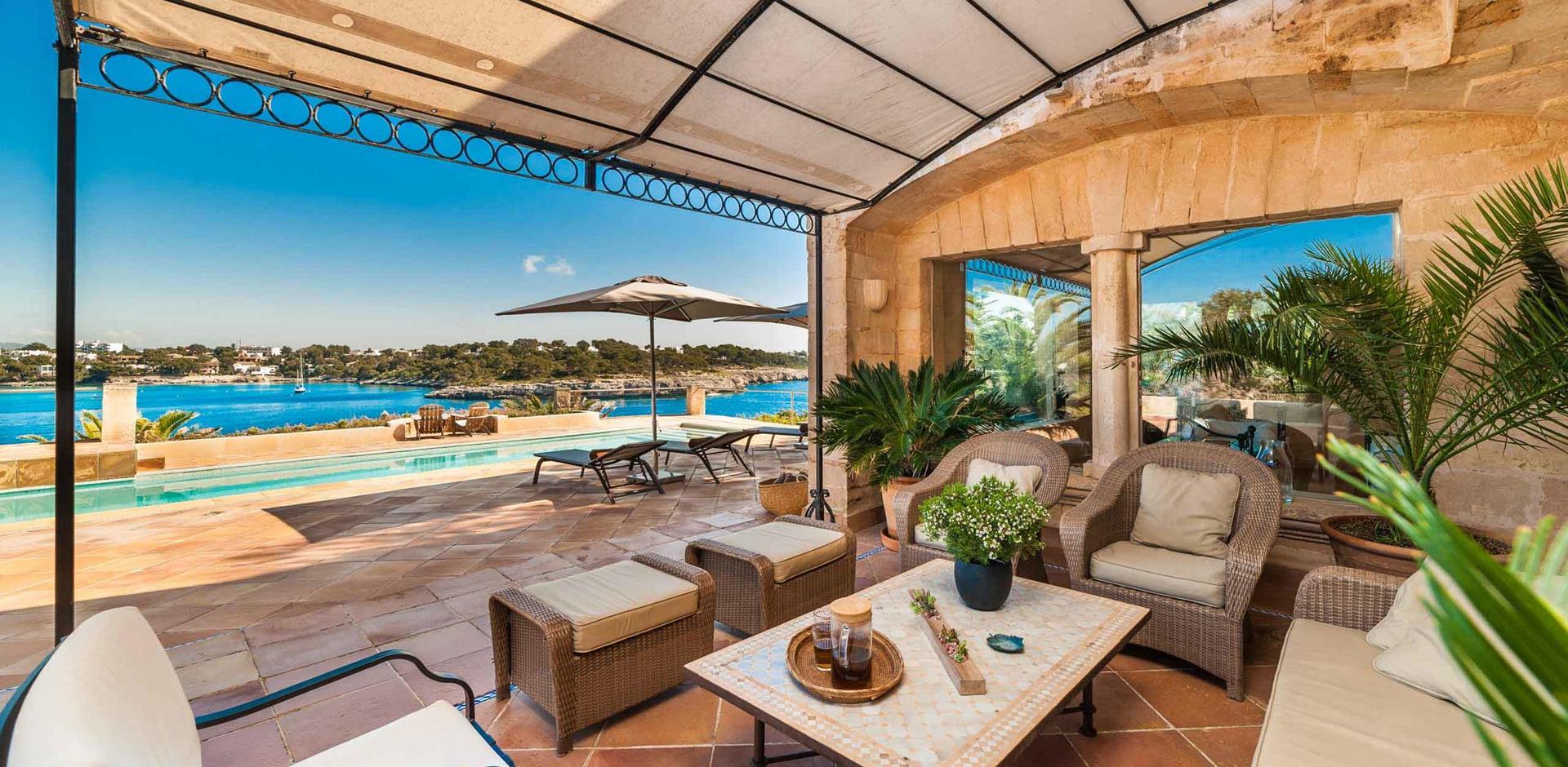 Seating area, Pedra d'Or, Majorca, Spain